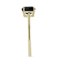 Goldplattierter Silberring mit schwarzem Onyx aus Suwar