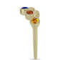 Goldplattierter Silberring mit regenbogenfarbenem Rosebery Saphir
