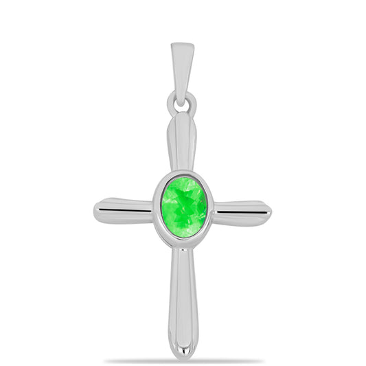Silberanhänger mit Hyalit-Opal