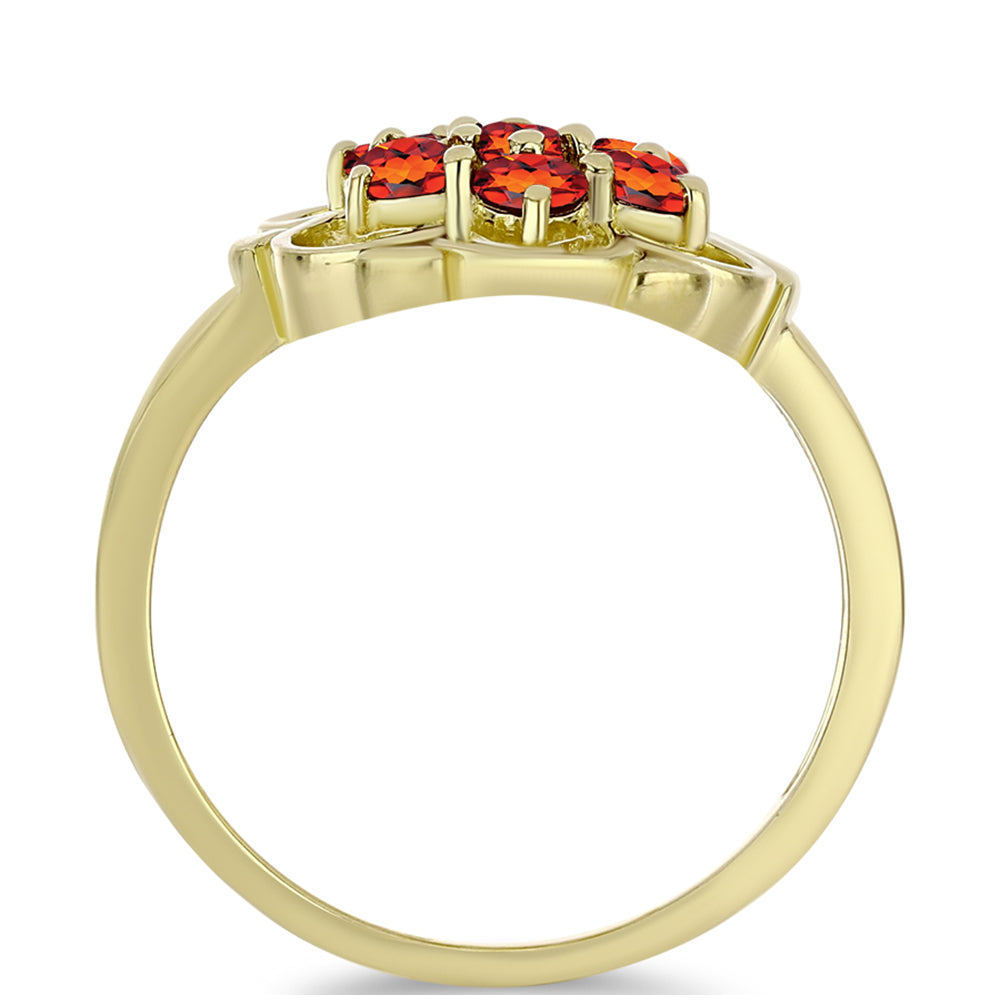 Goldplattierter Silberring mit Citrin aus Madeira 2 