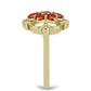 Goldplattierter Silberring mit Citrin aus Madeira