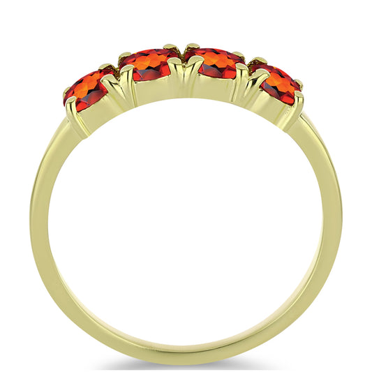 Goldplattierter Silberring mit Citrin aus Madeira