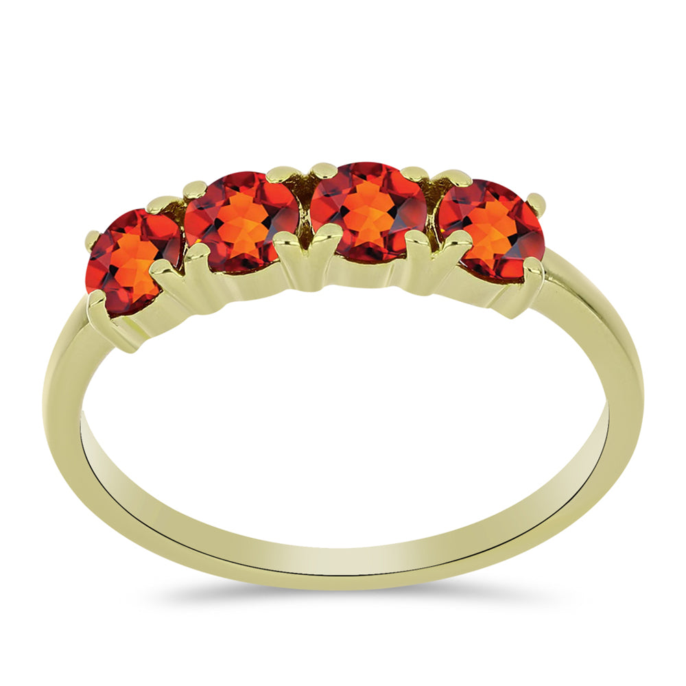 Goldplattierter Silberring mit Citrin aus Madeira 3 