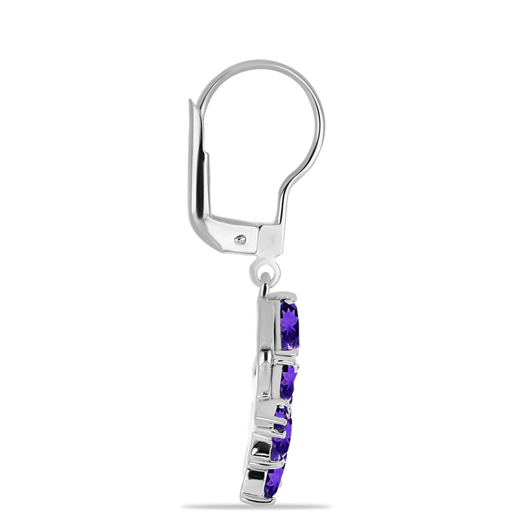 Silberohrringe mit marokkanischem Amethyst 2 