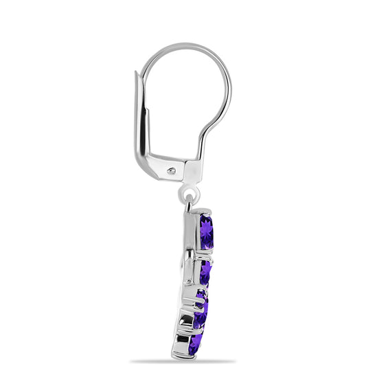 Silberohrringe mit marokkanischem Amethyst
