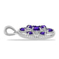 Silberanhänger mit marokkanischem Amethyst und weißem Topas