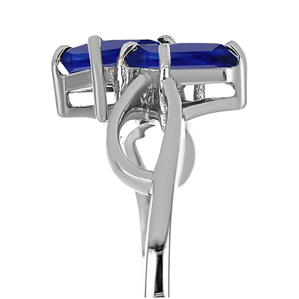 Silberring mit australischem blauem Saphir 4 