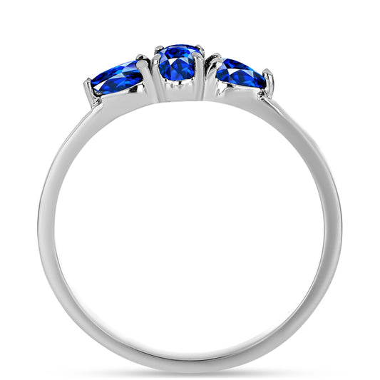 Silberring mit australischem blauem Saphir