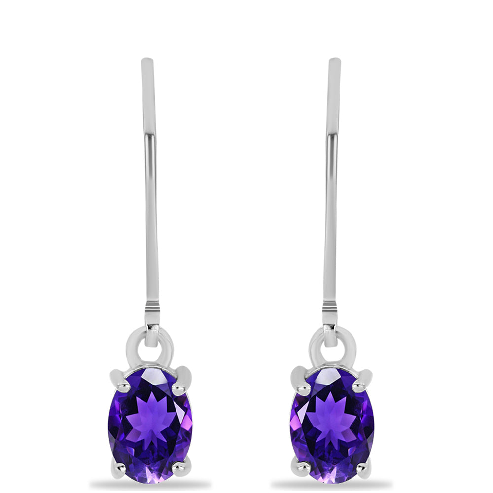 Silberohrringe mit marokkanischem Amethyst 1 