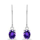 Silberohrringe mit marokkanischem Amethyst