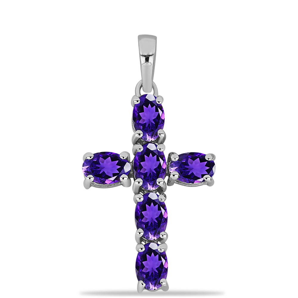 Silberanhänger mit marokkanischem Amethyst 1 