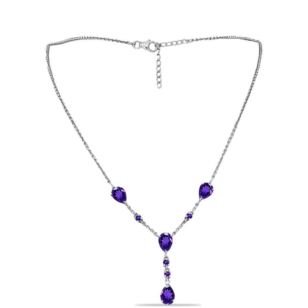 Silberhalskette mit marokkanischem Amethyst 1 