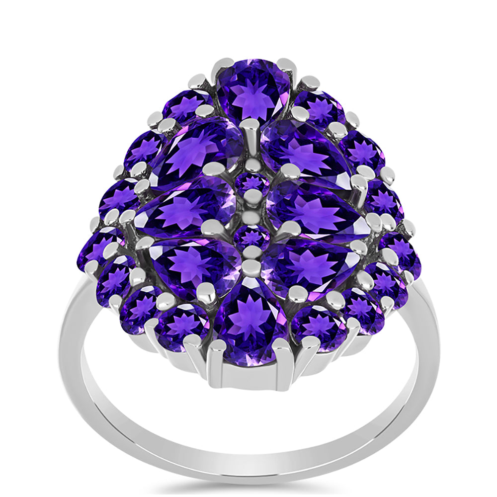 Silberring mit marokkanischem Amethyst 3 