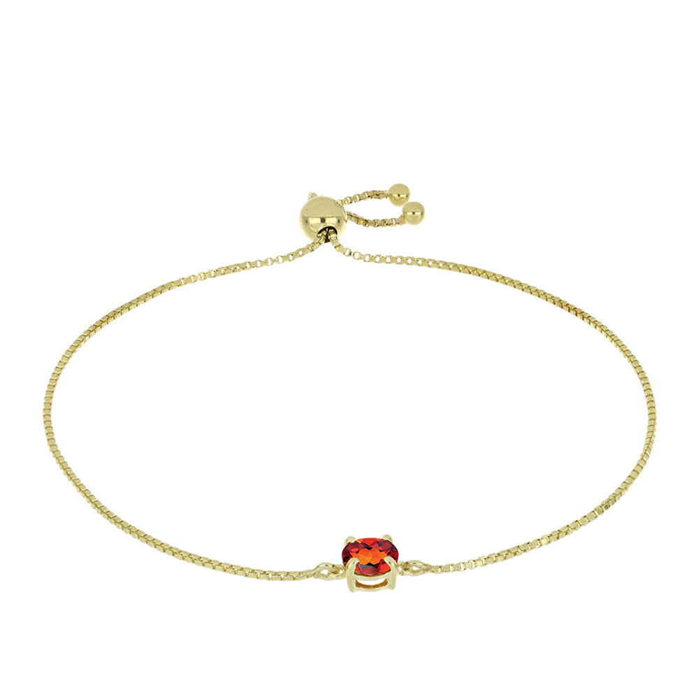 Goldplattiertes Silberarmband mit Citrin aus Madeira