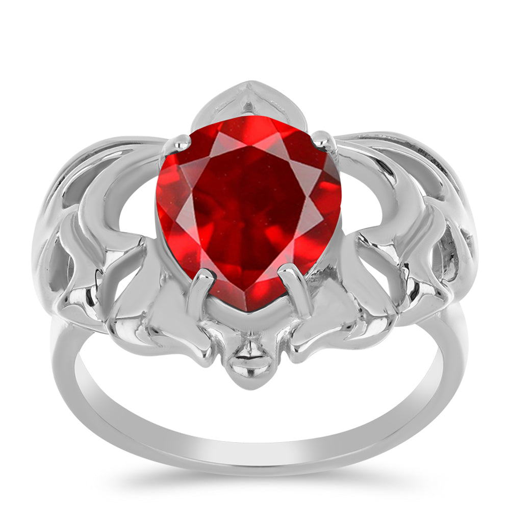 Silberring mit rotem Achat 3 