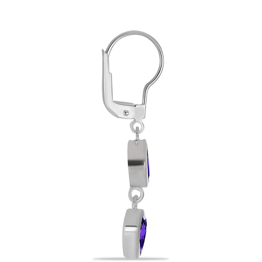 Silberohrringe mit marokkanischem Amethyst