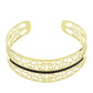 Goldplattierter Silberarmreif mit schwarzem Spinell
