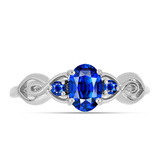 Silberring mit australischem blauem Saphir