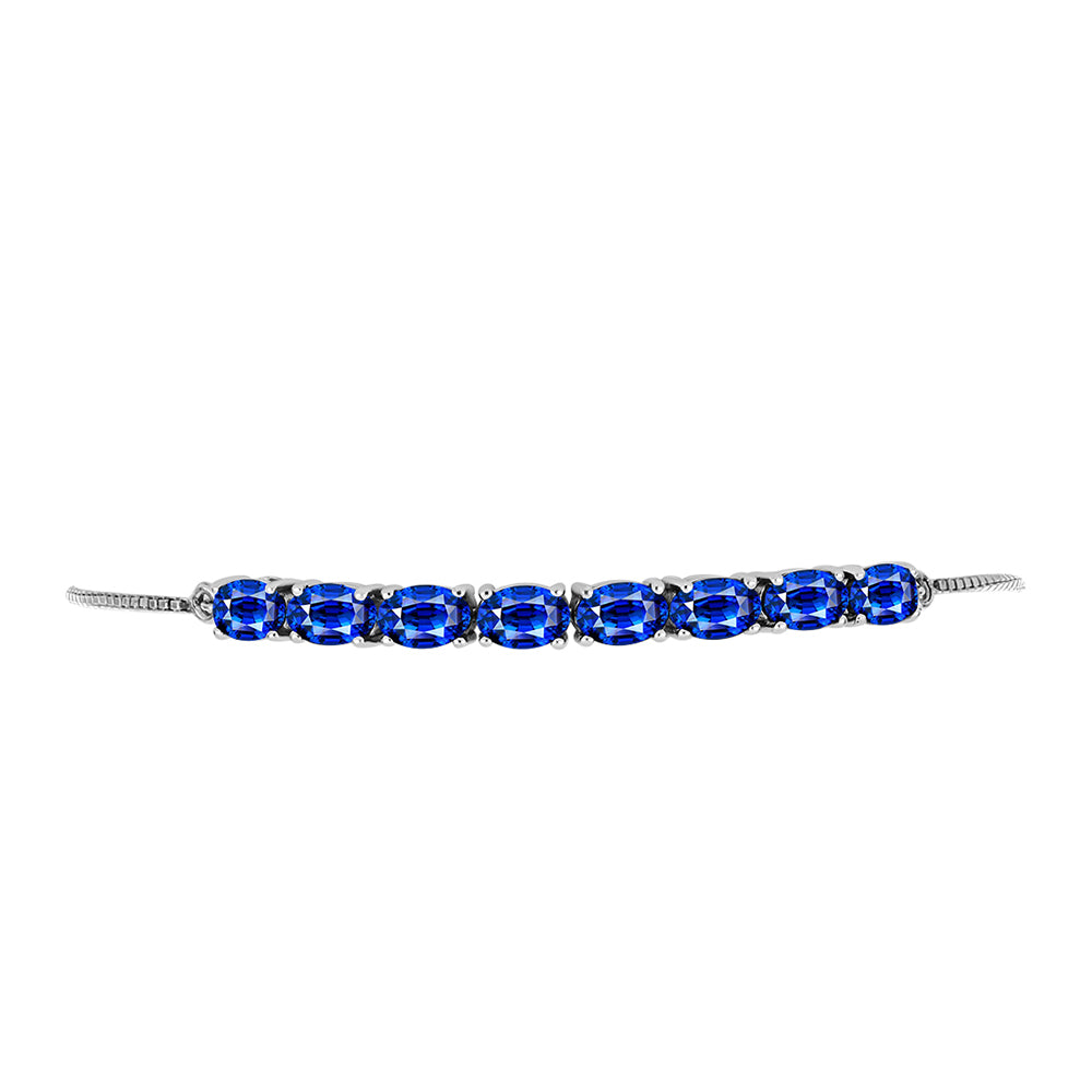 Silberarmband mit australischem blauem Saphir 2 