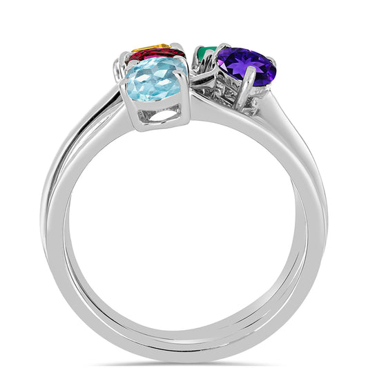 schmuckgarnitur aus Silber mit marokkanischem Amethyst und grünem Achat