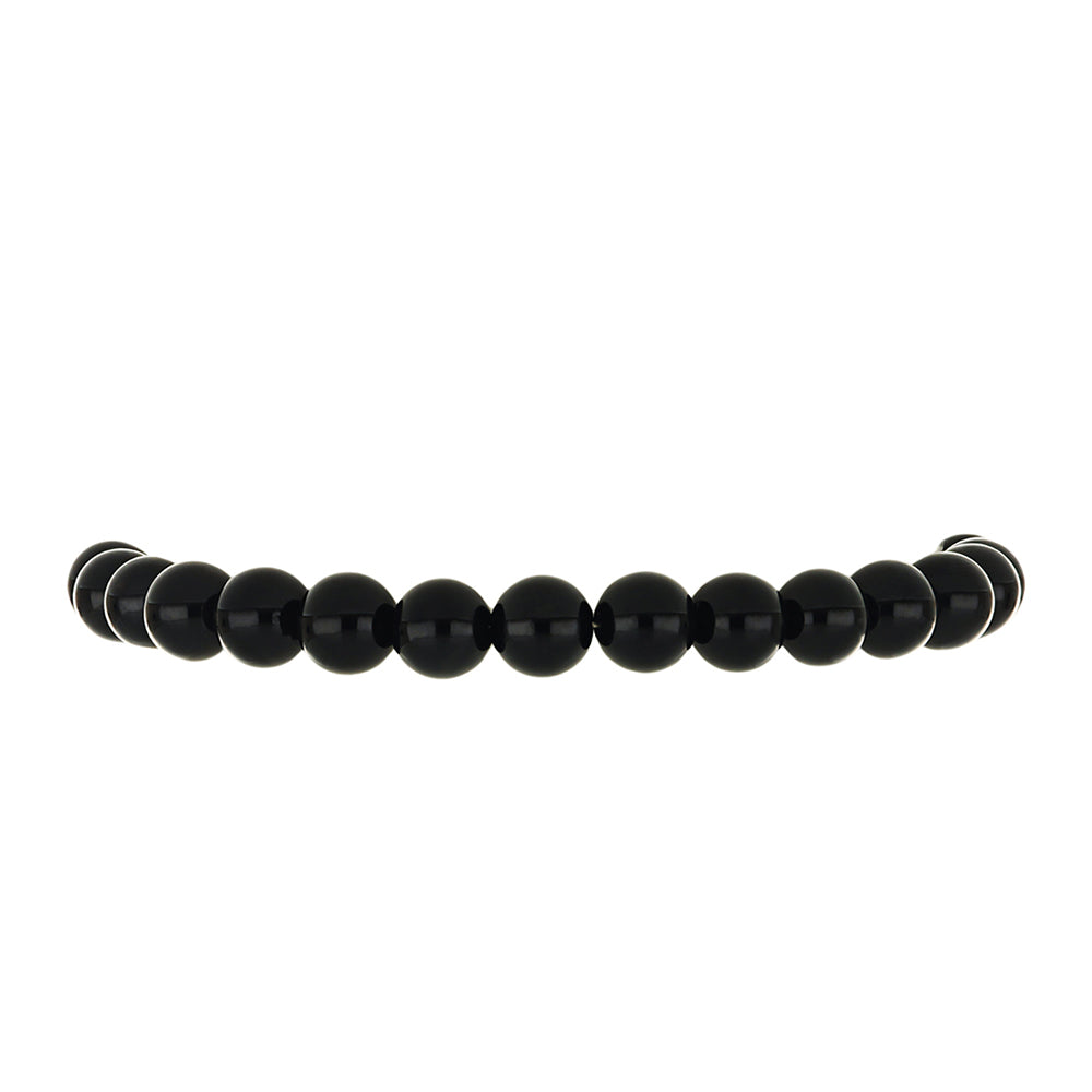 Goldplattiertes Silberarmband mit schwarzem Spinell 2 