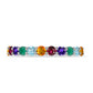 Silberring mit marokkanischem Amethyst und grünem Achat