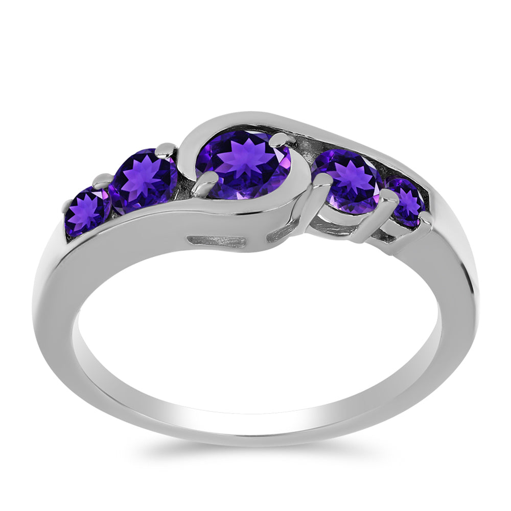 Silberring mit marokkanischem Amethyst 3 