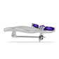 Silberbrosche mit marokkanischem Amethyst