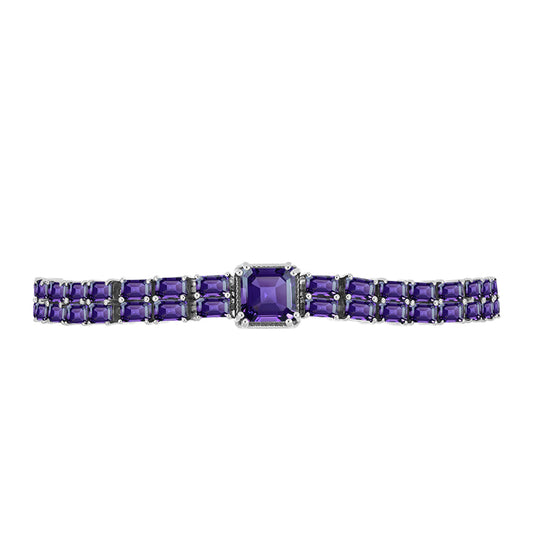Silberarmband mit marokkanischem Amethyst