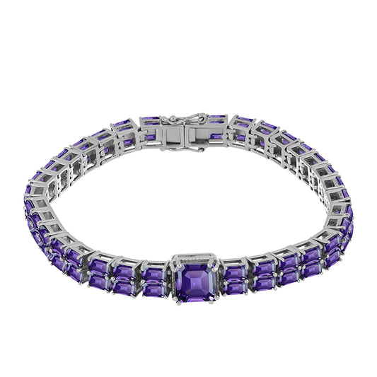 Silberarmband mit marokkanischem Amethyst