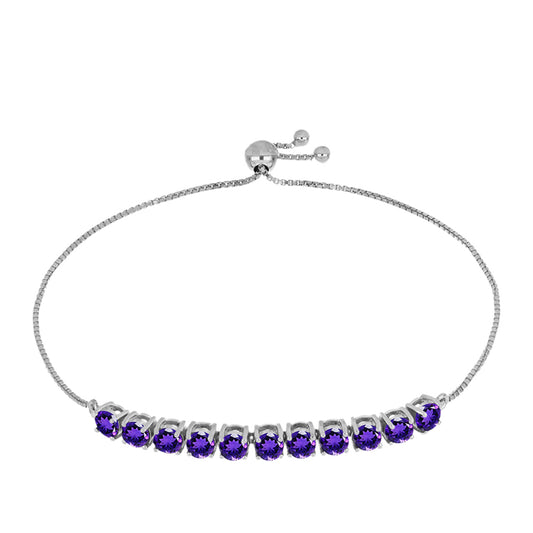 Silberarmband mit marokkanischem Amethyst
