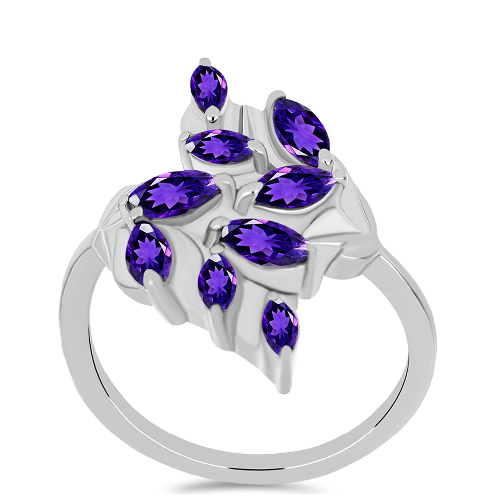 Silberring mit marokkanischem Amethyst 3 