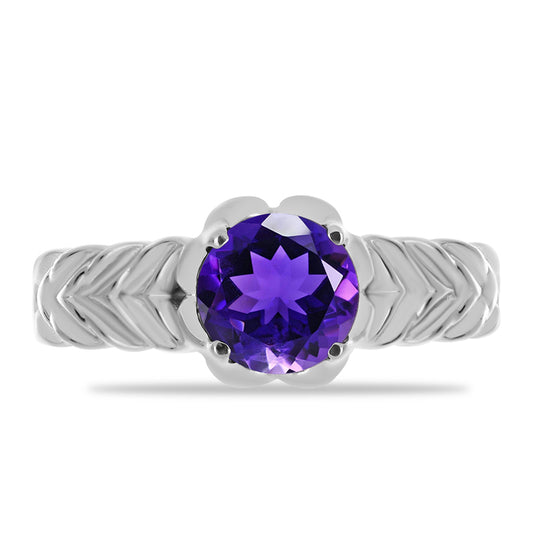 Silberring mit marokkanischem Amethyst