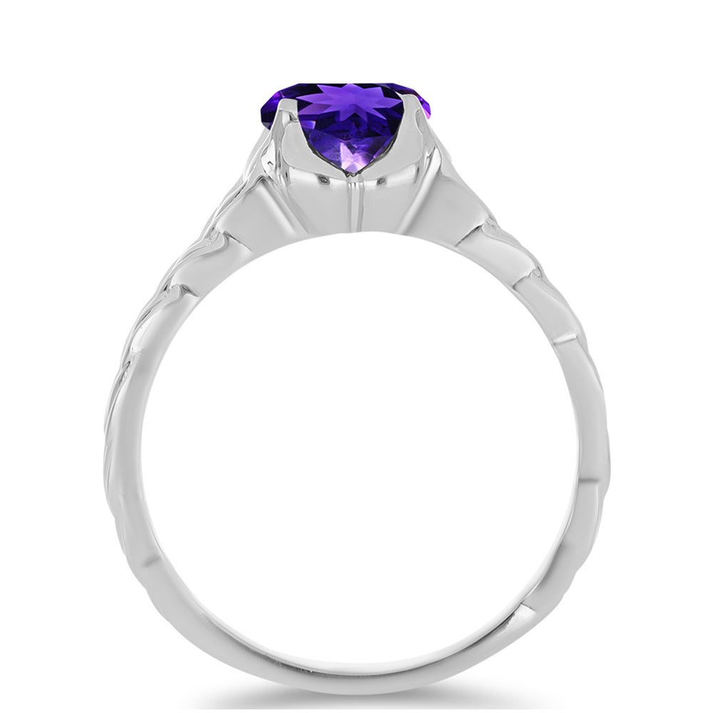 Silberring mit marokkanischem Amethyst 2 