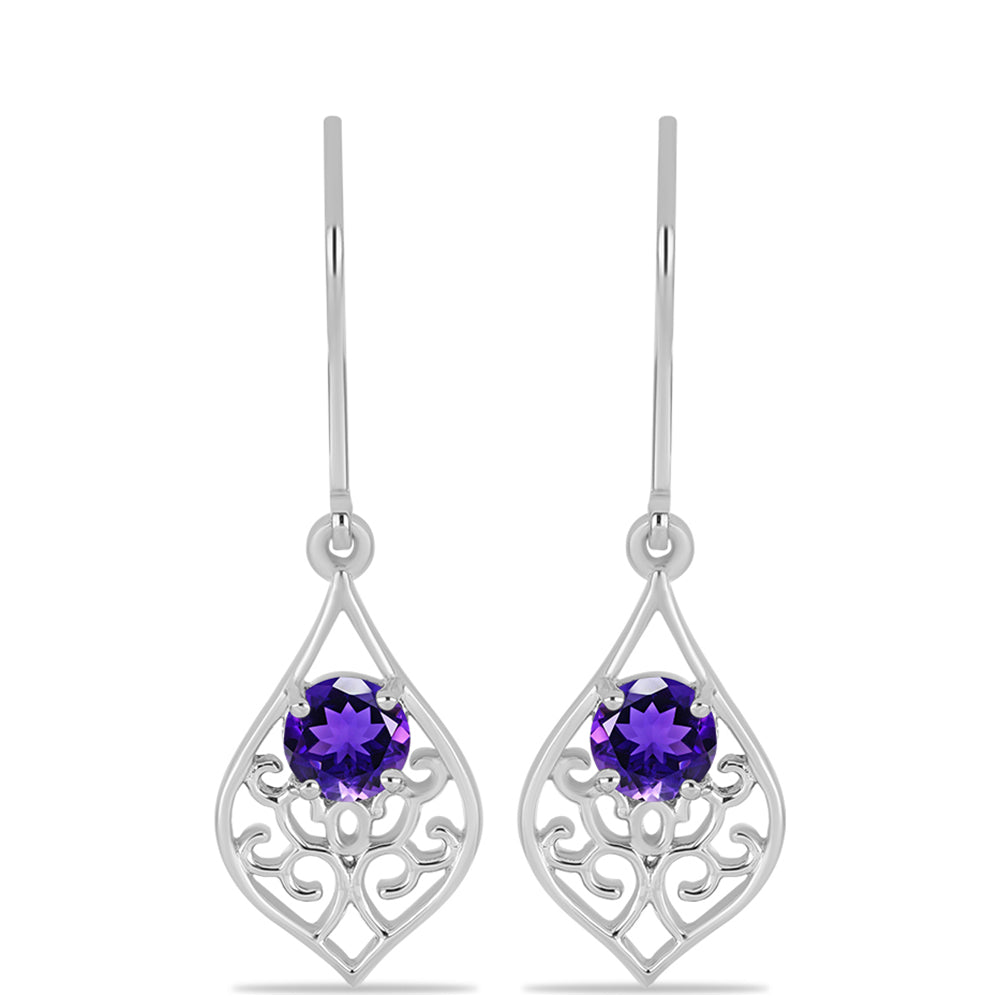 Silberohrringe mit marokkanischem Amethyst 1 