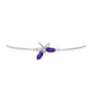 Silberarmband mit marokkanischem Amethyst und weißem Topas