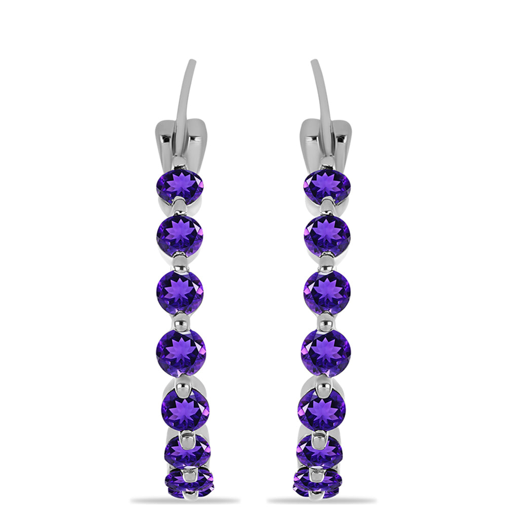 Silberohrringe mit marokkanischem Amethyst 1 