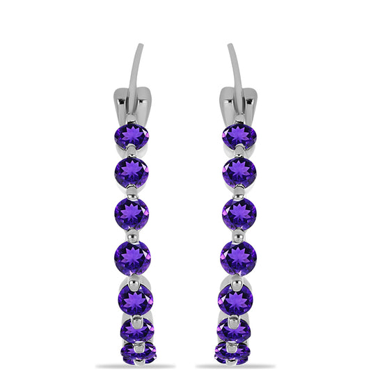 Silberohrringe mit marokkanischem Amethyst