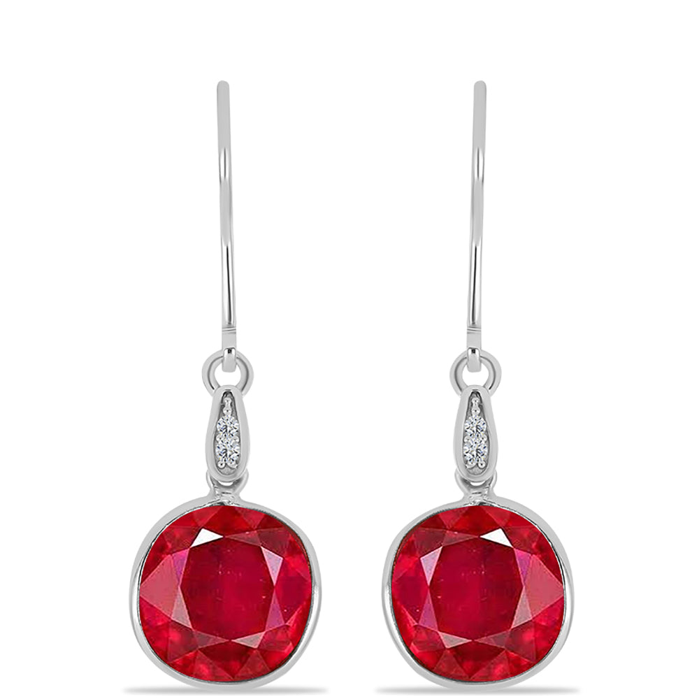 Silberohrringe mit rotem Achat und weißem Topas 1 