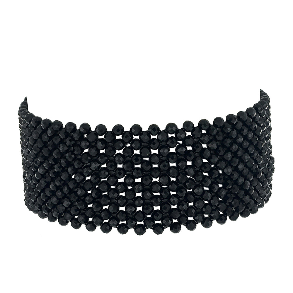 Goldplattiertes Silberarmband mit schwarzem Spinell 1 