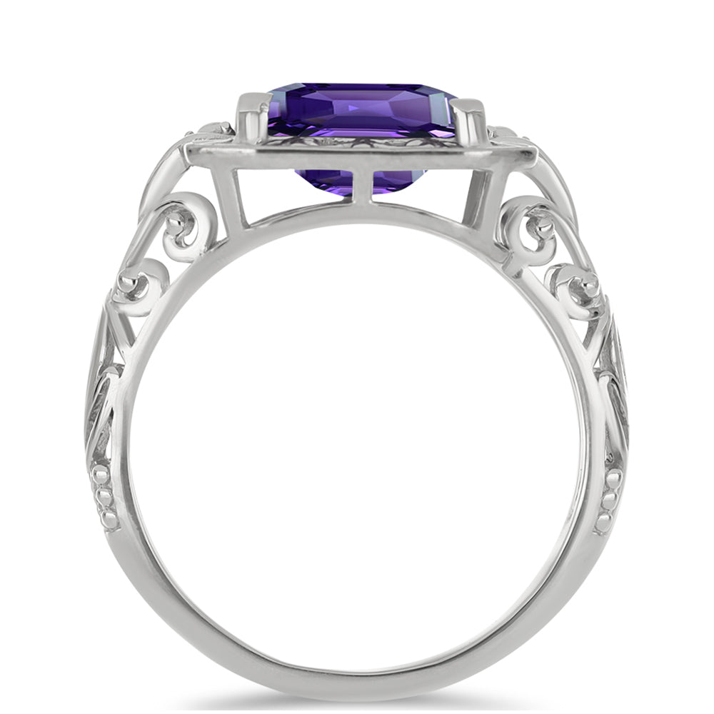 Silberring mit marokkanischem Amethyst 2 