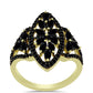 Goldplattierter Silberring mit schwarzem Spinell