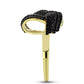 Goldplattierter Silberring mit schwarzem Spinell