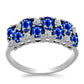 Silberring mit australischem blauem Saphir und weißem Topas