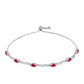 Silberarmband mit rotem Achat und weißem Topas
