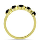 Goldplattierter Silberring mit schwarzem Spinell