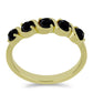 Goldplattierter Silberring mit schwarzem Spinell