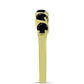 Goldplattierter Silberring mit schwarzem Spinell