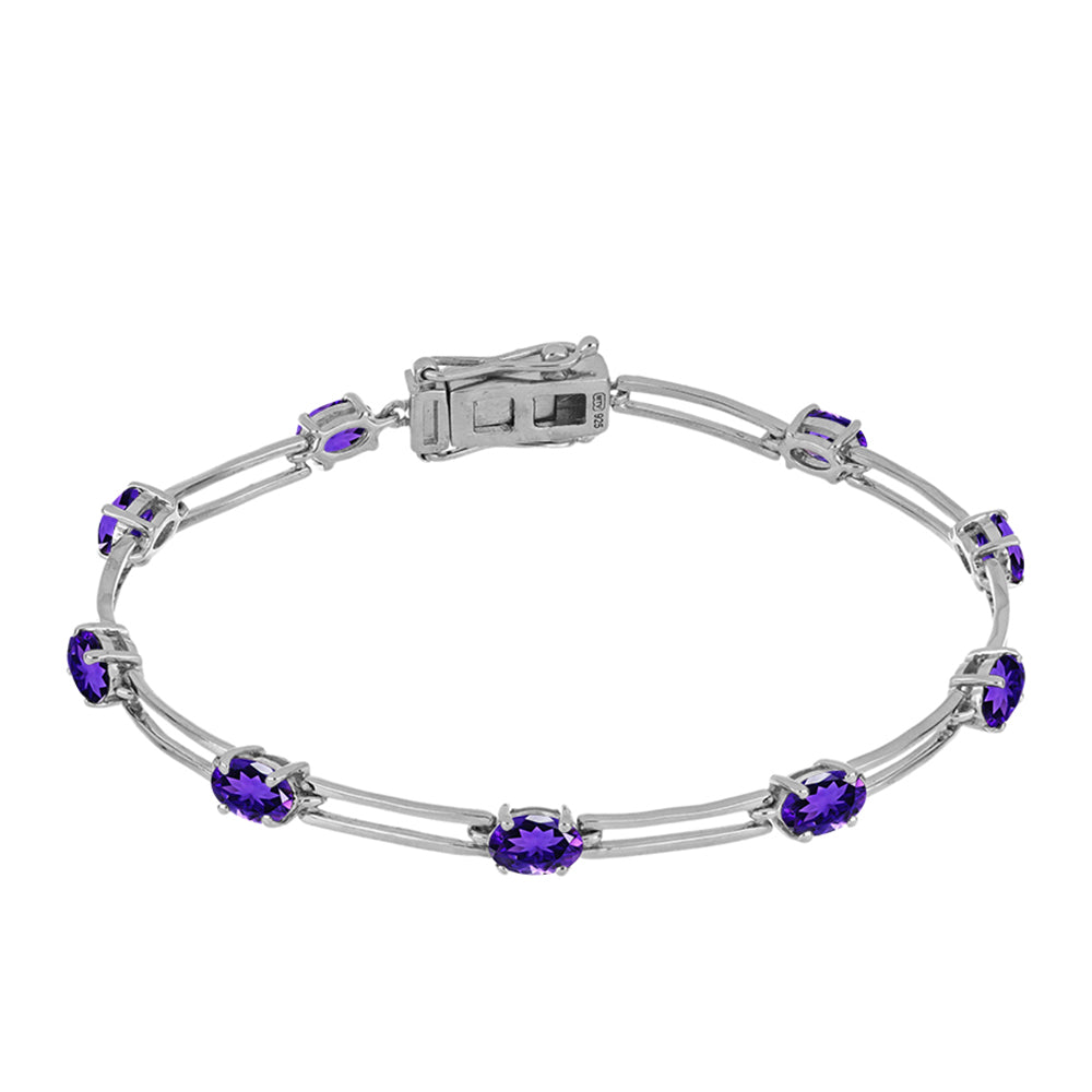 Silberarmband mit marokkanischem Amethyst