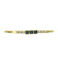 Goldplattiertes Silberarmband mit blauem Diamant und weißem Topas
